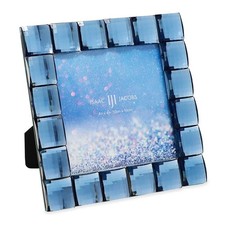 Isaac Jacobs Decorative Sparkling Navy Jewel Picture Frame, Photo Display  H...