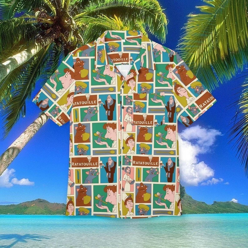 Ratatouille Hawaiian Shirt Unisex, Button-Down, Luau Beach Party