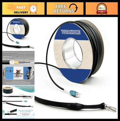 Outdoor Armored OM3 LC to LC Fiber Patch Cable 165ft Duplex Multimode
