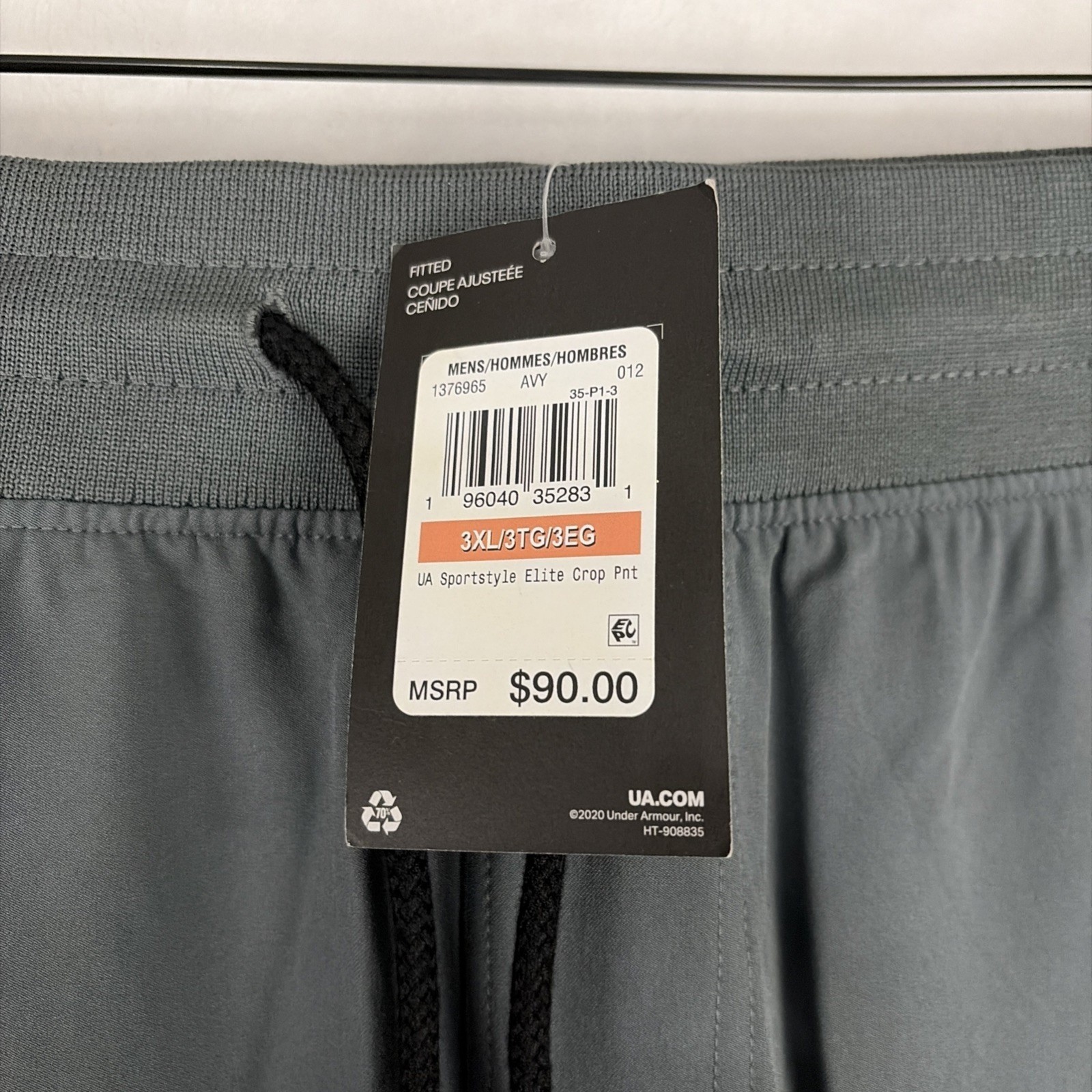 Under Armour Sportstyle Elite CROPPED Dark Gray Sweat Pants 1376965 Mens 3XL NWT thumbnail 3