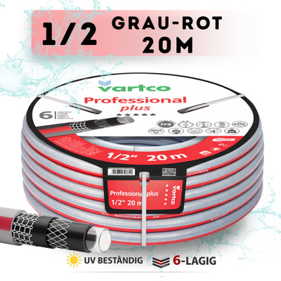 PREMIUM 6-lagiger Gartenschlauch 1/2 Zoll 20m Wasserschlauch Schlauch