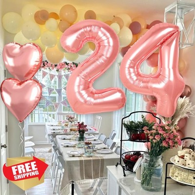 40 inch Rose Gold 38th 83rd Birthday Balloons Women Party Decor