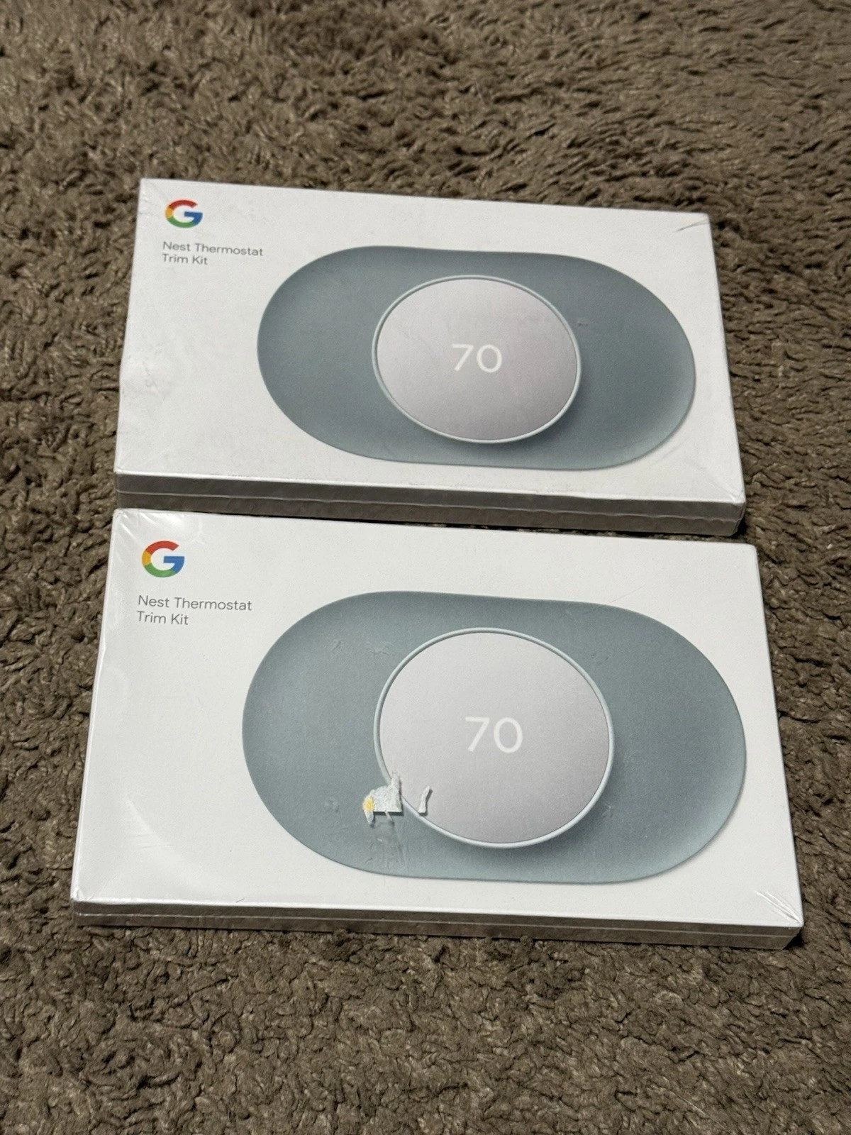 2X Google Nest Thermostat Trim Kit - Deep Fog GZZN7- GA01837-US *Sealed*