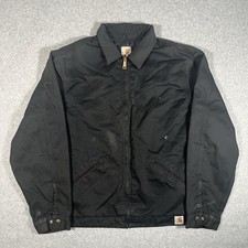 Carhartt Twill Work Jacket Mens Size XL Midweight Quilt Lined J293 BLK Black