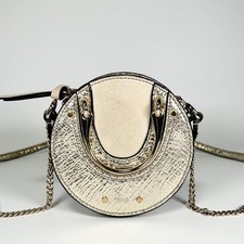 Chloé Pixie Chloe Off White Suede/Leather Pixie Top Handle Medium Bag