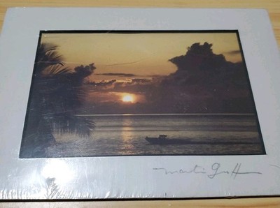 Marathon Florida Sunset Hand Signed Martin Groffman Photograph Double Matted