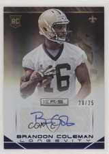 2014 Panini Rookies & Stars Longevity Rookie 20/25 Brandon Coleman #113 Auto e6p