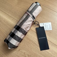 BURBERRY Nova Check Folding Umbrella 22" Carbon Fiber Frame Japan