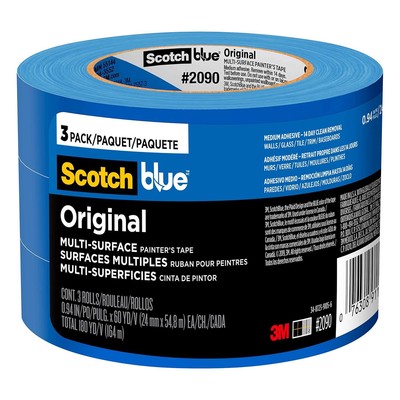 ScotchBlue Original Multi-Surface Painters Tape, 1 Inch Wide (0.94 In. X 60 3