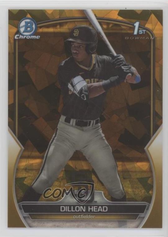 2023 Bowman Chrome Draft Sapphire Edition Gold 30/50 Dillon Head #BDC-7 1lq2