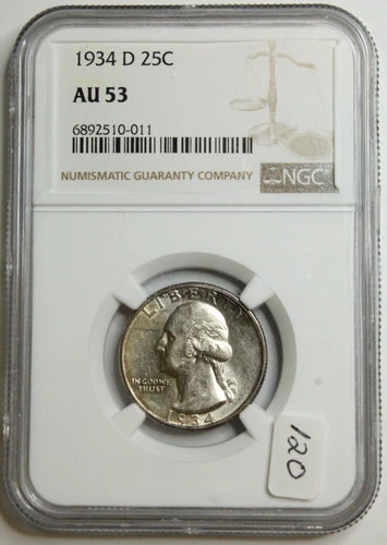 1934-D Washington Quarter — photo from another recent sale