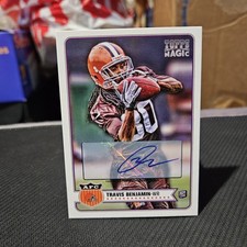 Autographed Travis Benjamin 2012 Topps Magic Football Rookie Card #39. rookie card picture
