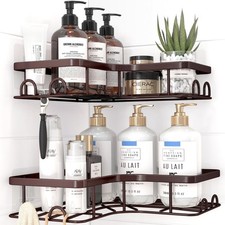Corner Shower Caddy 2 Pack Adhesive Shower Organizers Rustproof Stainless Steel