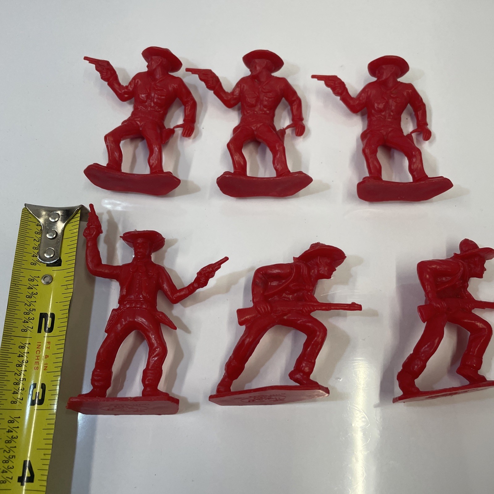 Vintage Marx Tim-Mee Plastic Figures Western Cowboy / N. American  (20 Pc Set)