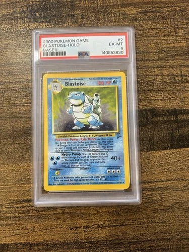 2000 POKEMON BASE SET 2 #2 BLASTOISE-HOLO PSA 6