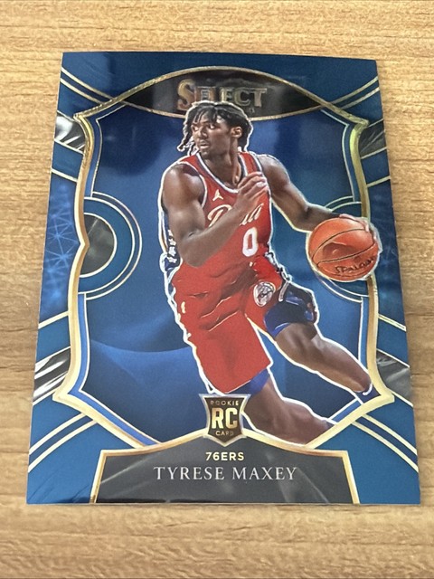 Tyrese Maxey 2020-21 Panini Select Concourse Retail Blue #81 Rookie RC Sixers