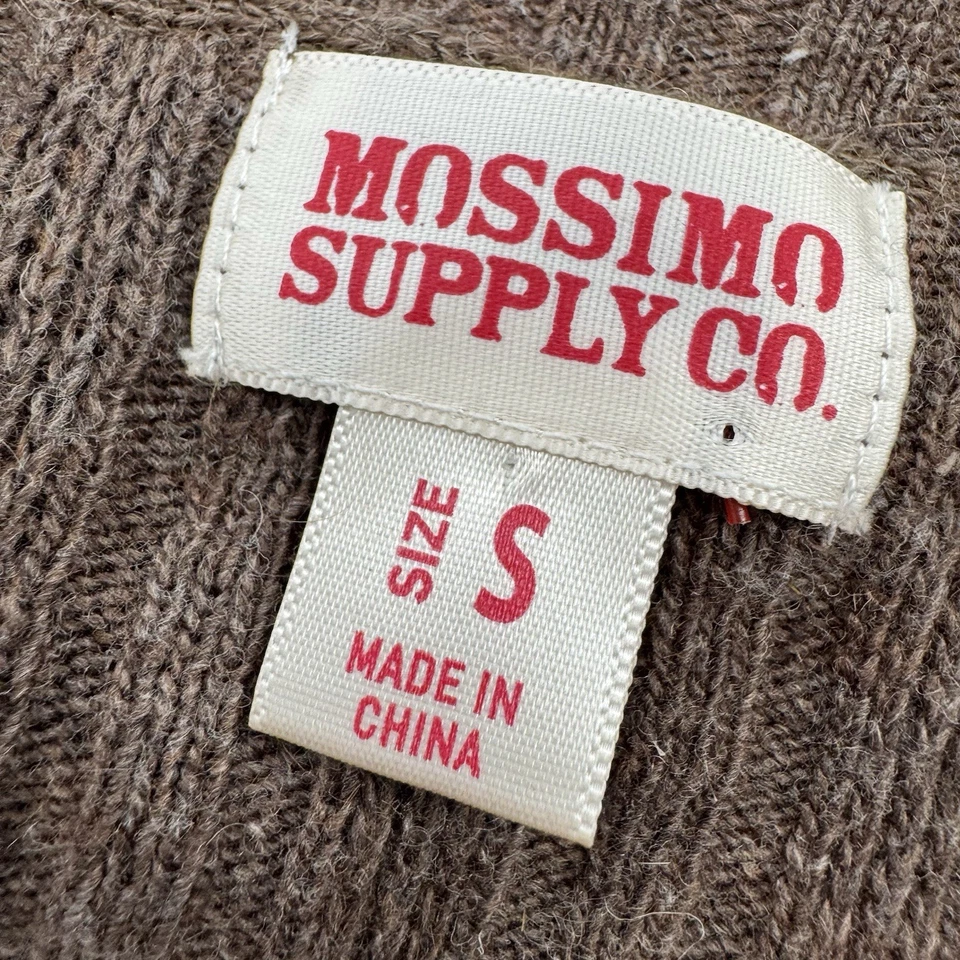 Suéter Henley Marrón Ajustado S Y2K Años 2000 Grunge Boho Preppy Tejido Acanalado Foto 4 de 4