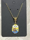 Cartoon Minions Charm Pendant Gold Necklace Fashion Festival Novelty Jewelry