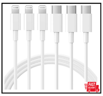 USB C to Lightning Cable 3Pack 6FT [MFi Certified] iPhone Fast Charger Cable USB