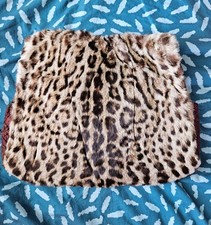 Real Spotted Fur Muff Handwarmer Vintage 1940s Art Deco