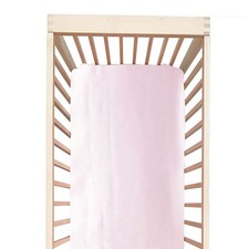 Soft 100 Silk Mini Crib Sheet Fitted for Pack N Play, Portable Playard - Pink