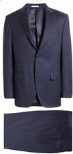Peter Millar  FLYNN  Navy Blue Two Button Suit Size 42 R MSRP 898