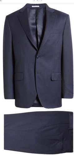 Peter Millar “FLYNN” Navy Blue Two Button Suit Size 42 R MSRP $898 - Picture 2 of 21
