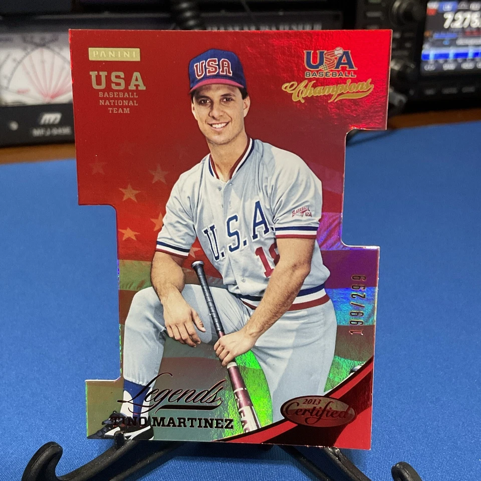 2013 年美国棒球冠军传奇模切镜红色蒂诺·马丁内斯/299🔥 — 第 4/4 张图片