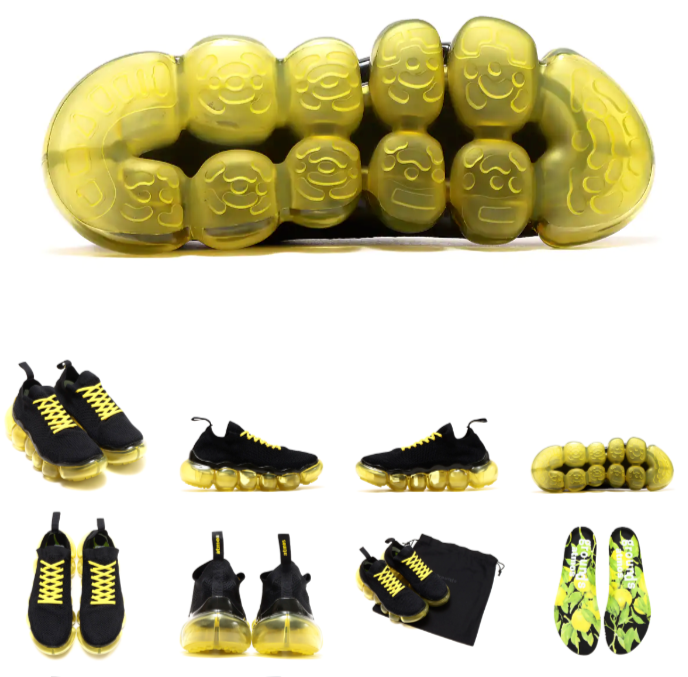 NEW Grounds x atmos JEWELRY YELLOW 5cm Heel Unisex Sneaker Shoes
