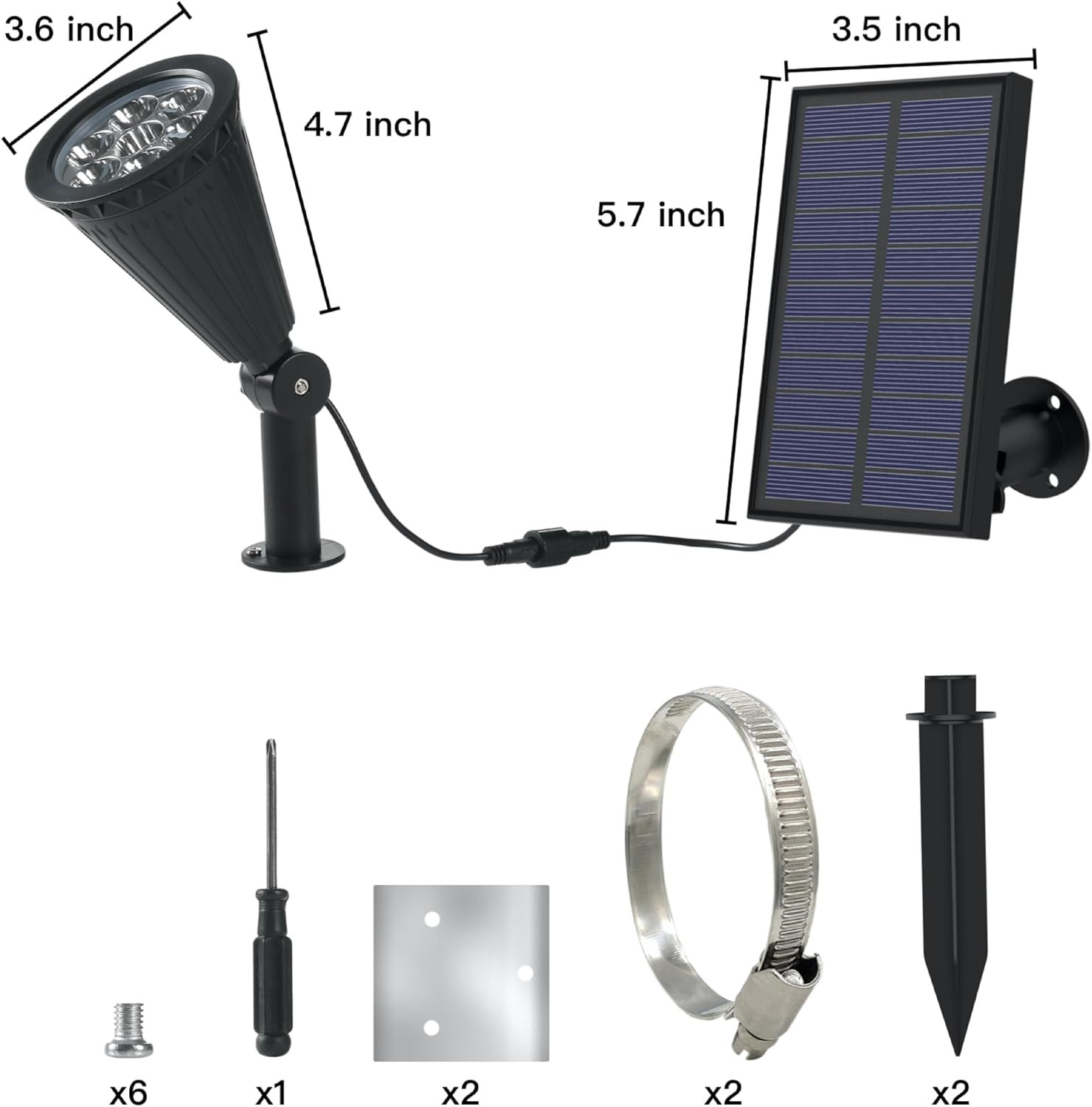 Solar Flag Pole Light, Solar Powered Flag Lights Outdoor Dusk to Dawn for Outdoo