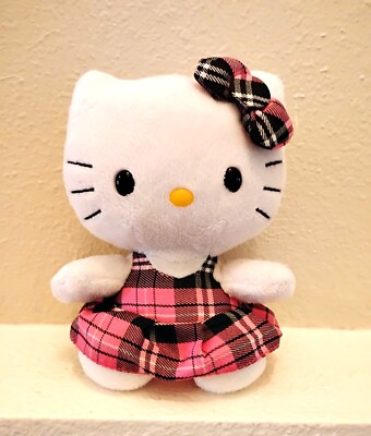 TY Hello Kitty Plaid Dress 6''.