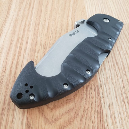 Cold Steel Spartan Folding Knife 4.5" AUS-10A Steel Blade Black Griv-Ex Handle - Picture 8 of 11