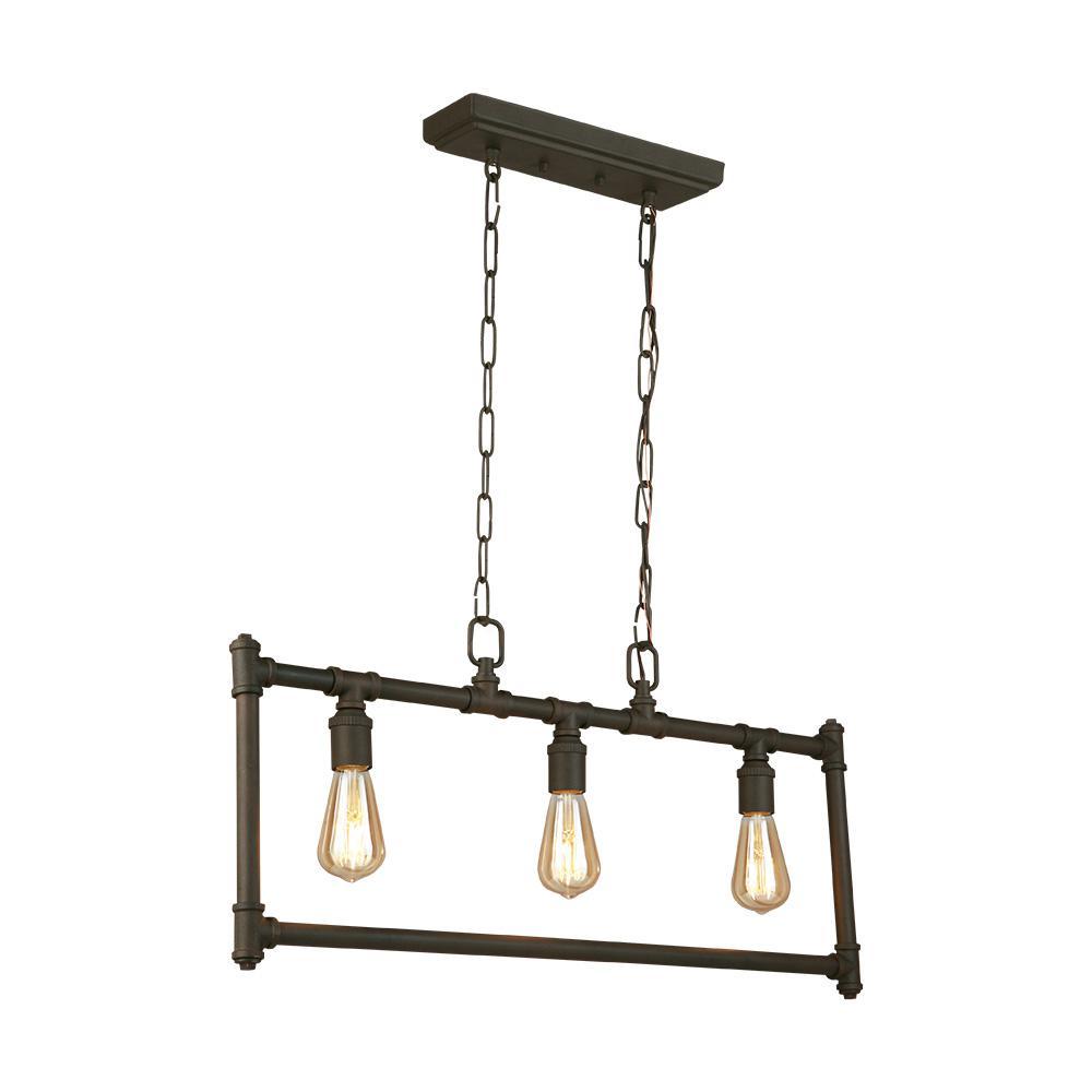 Eglo Rivertown 3-Light Rustic Bronze Multi Pendant  203549A bulbs (not included)