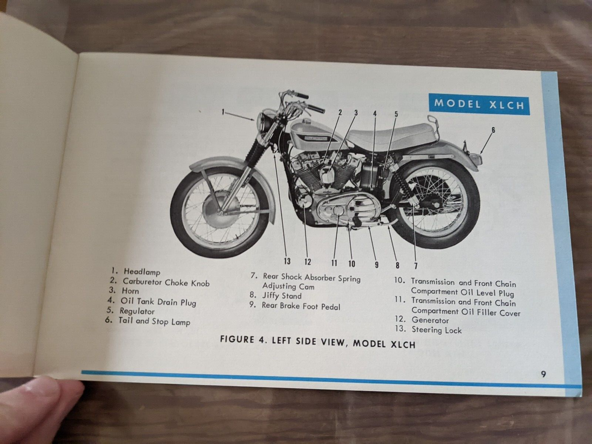 1969 Harley Sportster Riders Manual 99466-69 XL XLH XLCH Handbook