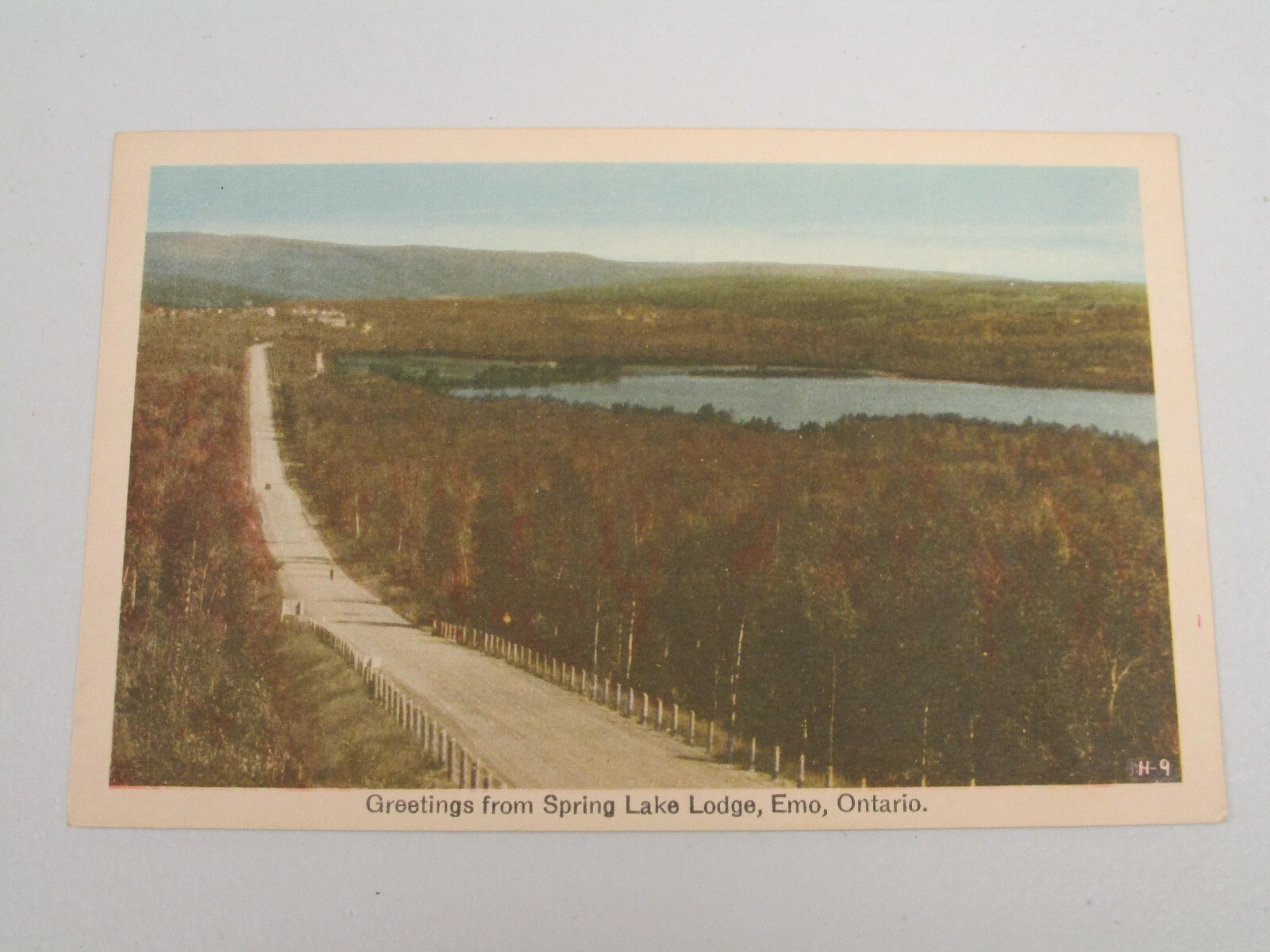 J2206 Postcard Greetings from Spring Lake Lodge Emo Ontario Canada eBay