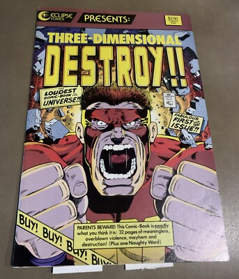 VINTAGE 1986 ECLIPSE COMICS PRESENTS DESTROY!! VOLUME #1 ISSUE #1 SCOTT MCCLOUD