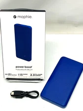 Mophie Power Boost Portable Battery Power Bank 10,000 mAh - Cobalt Blue - NEW