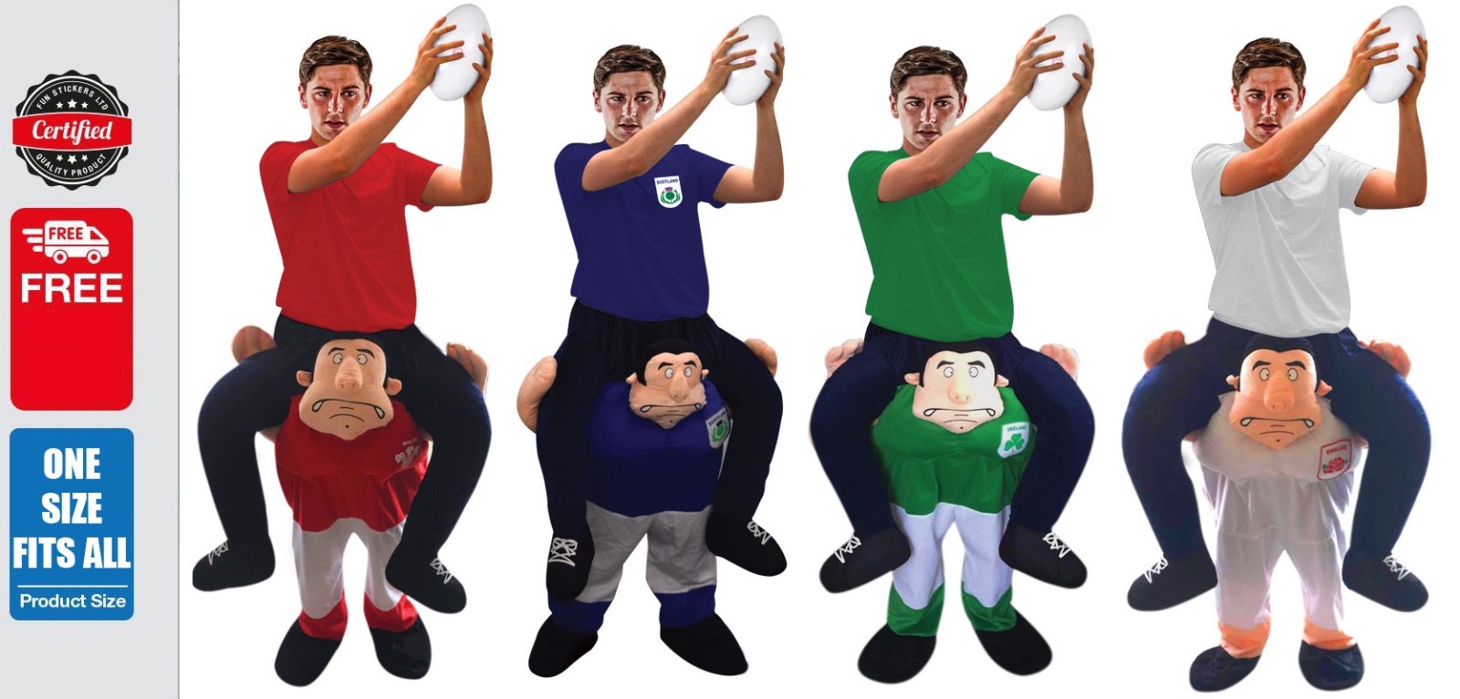 Line Out Rugby Fancy Dress Costume 6 Nations Man Carrying You eBay