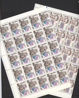 s42366 SPANIEN POSTFRISCH ** 1994 EUROPA CEPT 2v VOLLBLÄTTER (GEFALTET) 50 SÄTZE