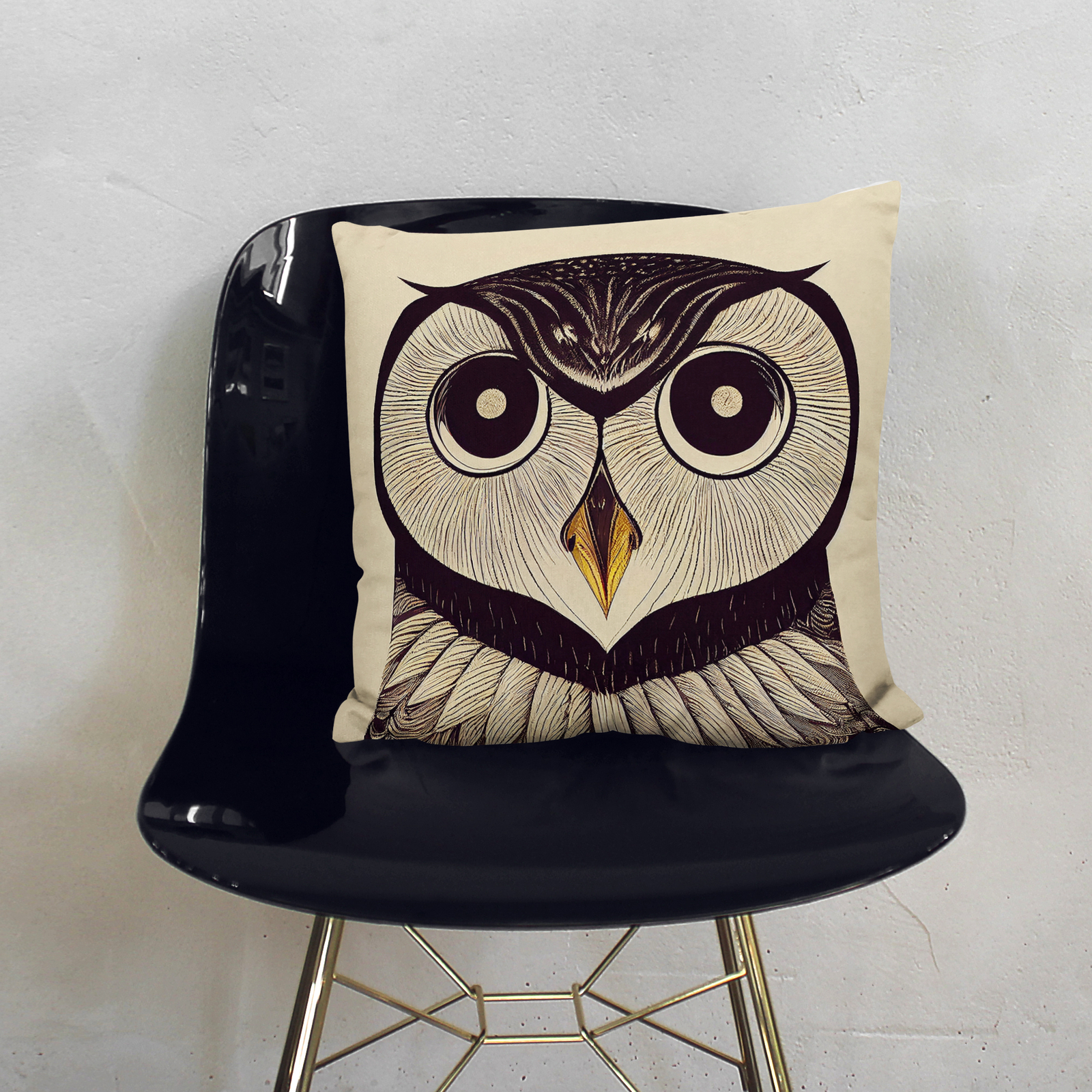 Plump Cushion An Astounding Owl Soft Scatter Throw Pillow Case Cover