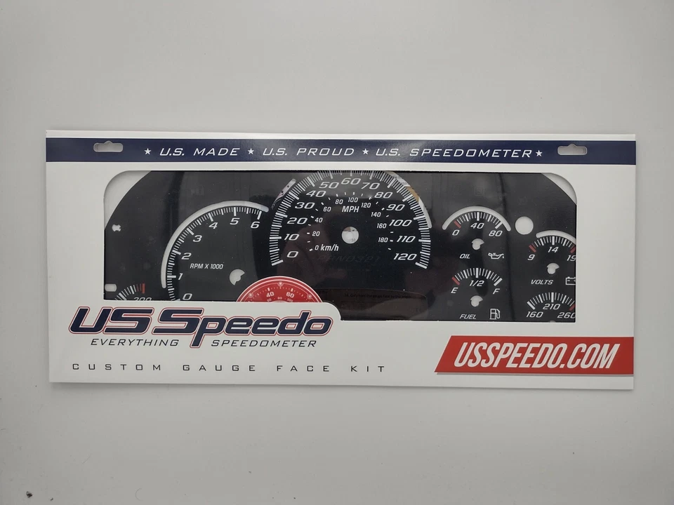 US Speedo Silverado SS Superposición Negra para GM Clusters 03-05 1500 Gas Edición LED Foto 4 de 4