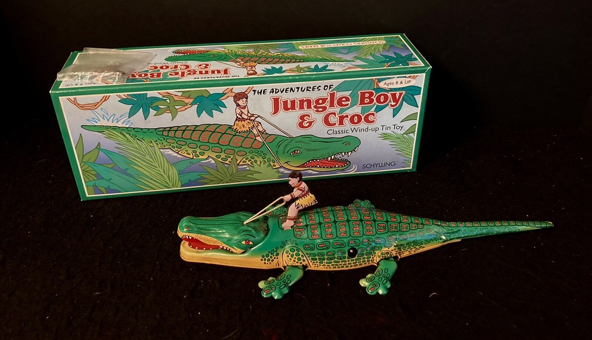 Jungle Boy and Croc wind up tin toy/ 2003/ NIB Schylling | eBay