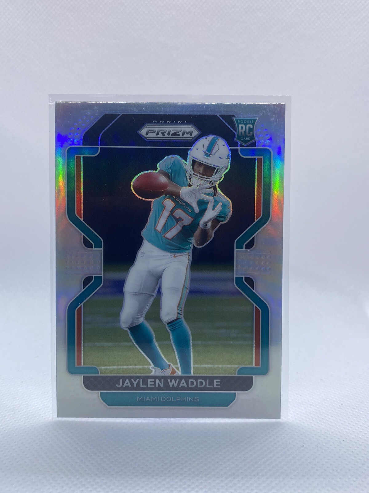 2021-22 Panini Prizm Football Jaylen Waddle Silver Rookie Variation #V-338 RC