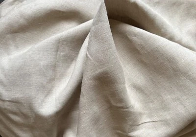 T.D.I. 100% Linen Woven Fabric Natural Color Heavy Weight 7.5 Oz By the Yard
