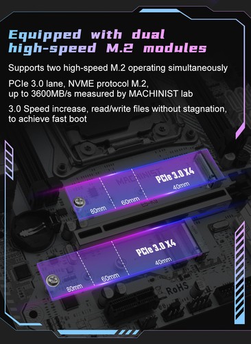 Placa madre para juegos X99 LGA 2011-v3 DDR3 doble NVME M.2 WIFI M.2 SATAIII USB 2/3.0 - Imagen 11 de 18