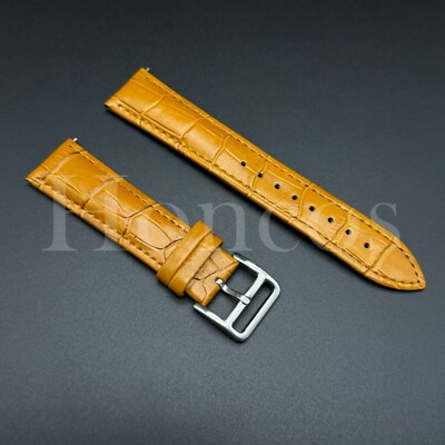 Cheap Good Leather 22 mm Watches Strap 9388_K0008982