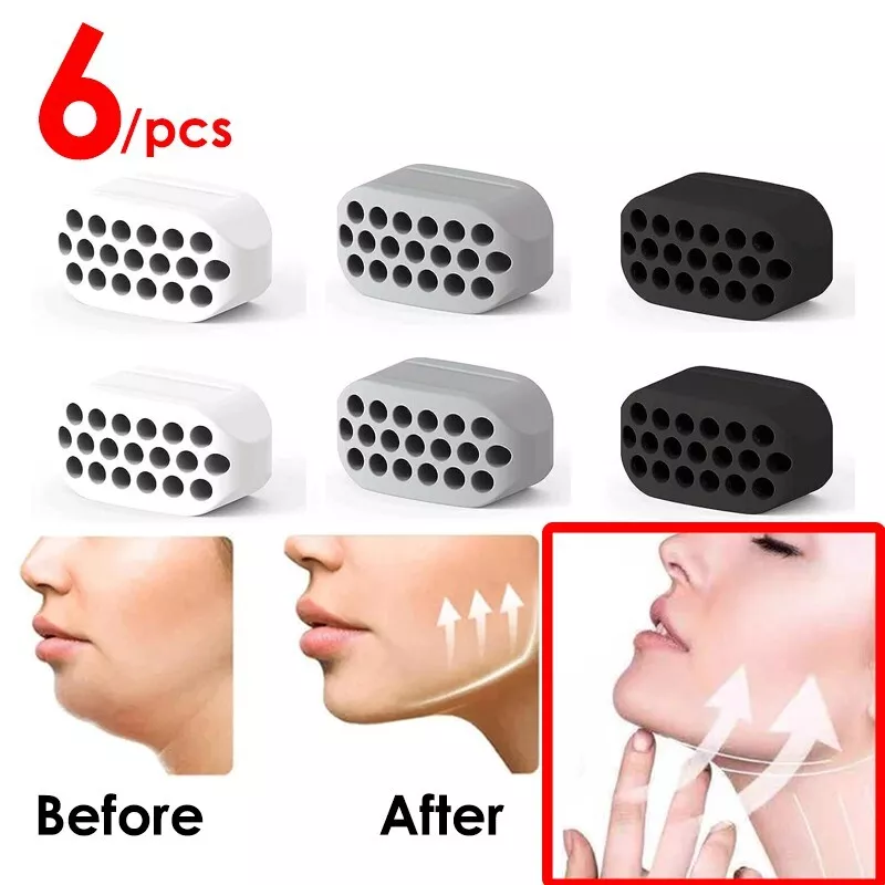 6PCS Jaw Exerciser Jawline Ball Face Neck Fitness Exercise Trainer Mouth  Toning