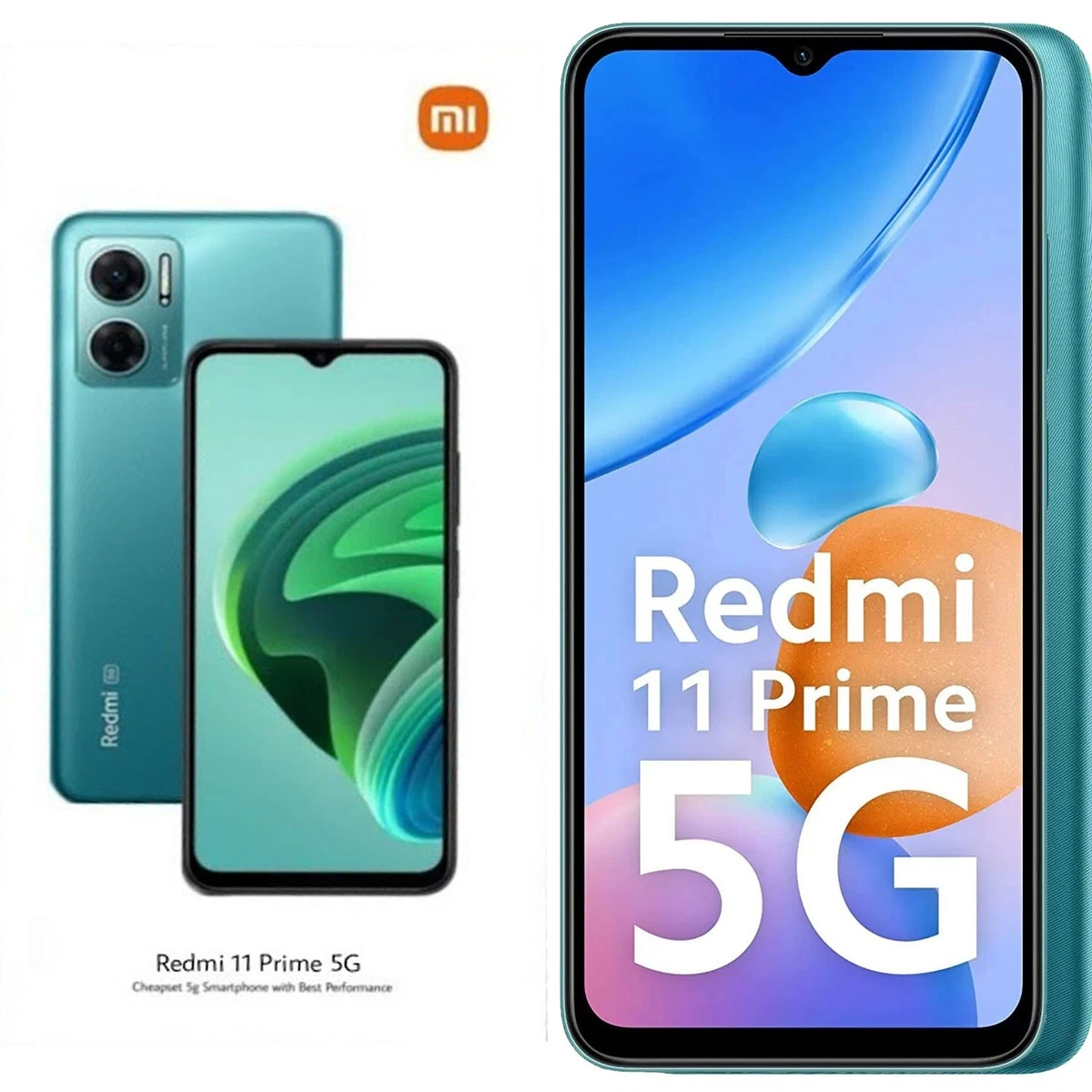 Xiaomi Redmi 11 Prime 5G　スマホ Xiaomi Redmi 11 Prime 5G Meadow Green 64GB + 4GB Dual-Sim Unlocked