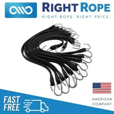 10 Pack 9" 15 21 31 41 Heavy Duty Bungee Cord Tarp Tie Down Strap Natural Rubber