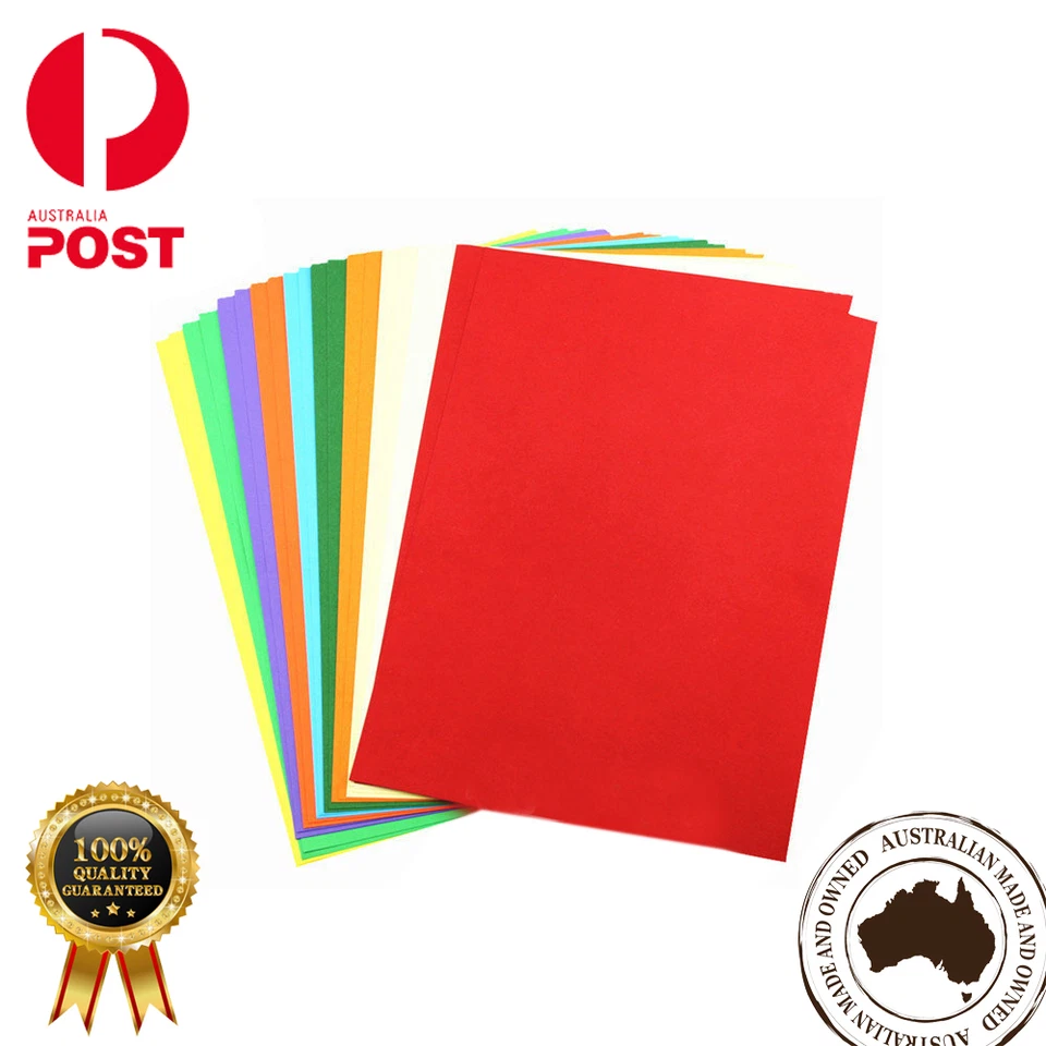 100 x Colored Card Cardboard Paper A3 A4 A2 DIY Craft Handicraft- Premium Qlty - image 2 of 4